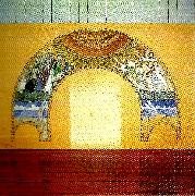 Carl Larsson skiss till vaggmalning troligen ostra vaggen, avsedd for uppenbarelsekyrkan i saltsjobaden painting